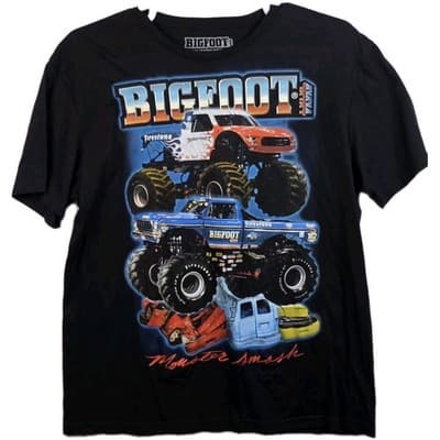 Bigfoot The Original Monster Truck Men's Large Black Short Sleeve T-Shirt - Image 1