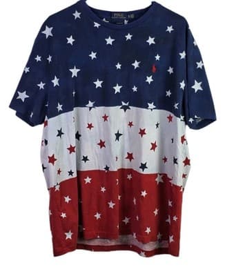 Polo Ralph Lauren Mens XL TG America’s Stars And Stripes Short Sleeve T-Shirt - Image 1
