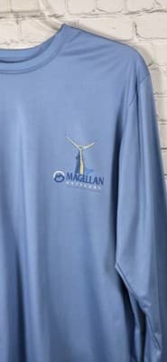 Magellan Men's Large Blue Outdoors Soft Wick Long Sleeve Graphic T-Shirt - Thumbnail 3