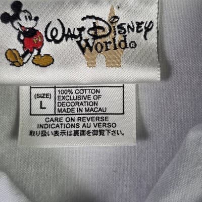 VTG Walt Disney World Medium Hawaiian Button Down Short Sleeve Shirt - Thumbnail 4