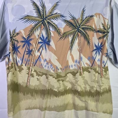 VTG Walt Disney World Medium Hawaiian Button Down Short Sleeve Shirt - Thumbnail 8