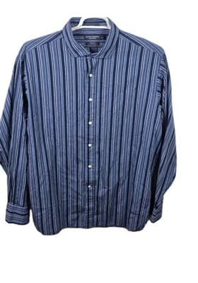 Daniel Cremieux Men's XXL Blue Multicolor Striped Long Sleeve Shirt - Image 1
