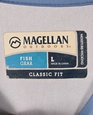 Magellan Men's Large Blue Outdoors Soft Wick Long Sleeve Graphic T-Shirt - Thumbnail 2