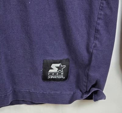 Vintage Michigan Wolverines Starter XL Blue Long Sleeve Sweatshirt - Thumbnail 3