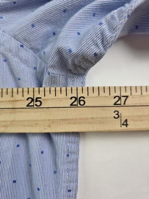 Chaps Men's XL Stretch Easy Care Light Blue Long Sleeve Button-Down Shirt - Thumbnail 3