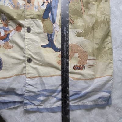 VTG Walt Disney World Medium Hawaiian Button Down Short Sleeve Shirt - Thumbnail 9