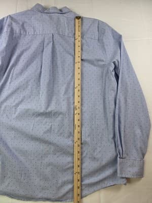 Chaps Men's XL Stretch Easy Care Light Blue Long Sleeve Button-Down Shirt - Thumbnail 5