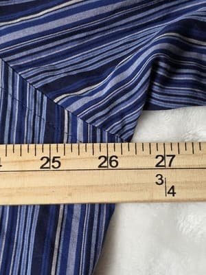 Daniel Cremieux Men's XXL Blue Multicolor Striped Long Sleeve Shirt - Thumbnail 4