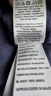 UNTUCKit Men's XL Tall Navy Blue Linen Wrinkle Resistant Short Sleeve Shirt - Thumbnail 5