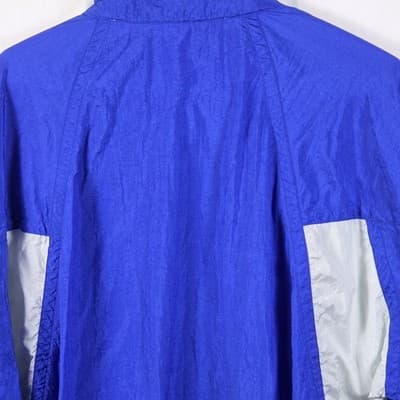 Vintage 90s Nike Elite Men's Large Blue / White Windbreaker - Thumbnail 6
