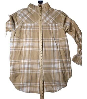 NWT Gap Women's Large Relaxed Fit Button Up Flannel Shirt Plaid - Thumbnail 6