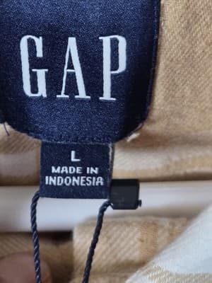 NWT Gap Women's Large Relaxed Fit Button Up Flannel Shirt Plaid - Thumbnail 5