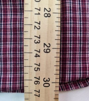 Chaps Men's XL Easy Care Maroon Checkered Long Sleeve Button Up Shirt - Thumbnail 6