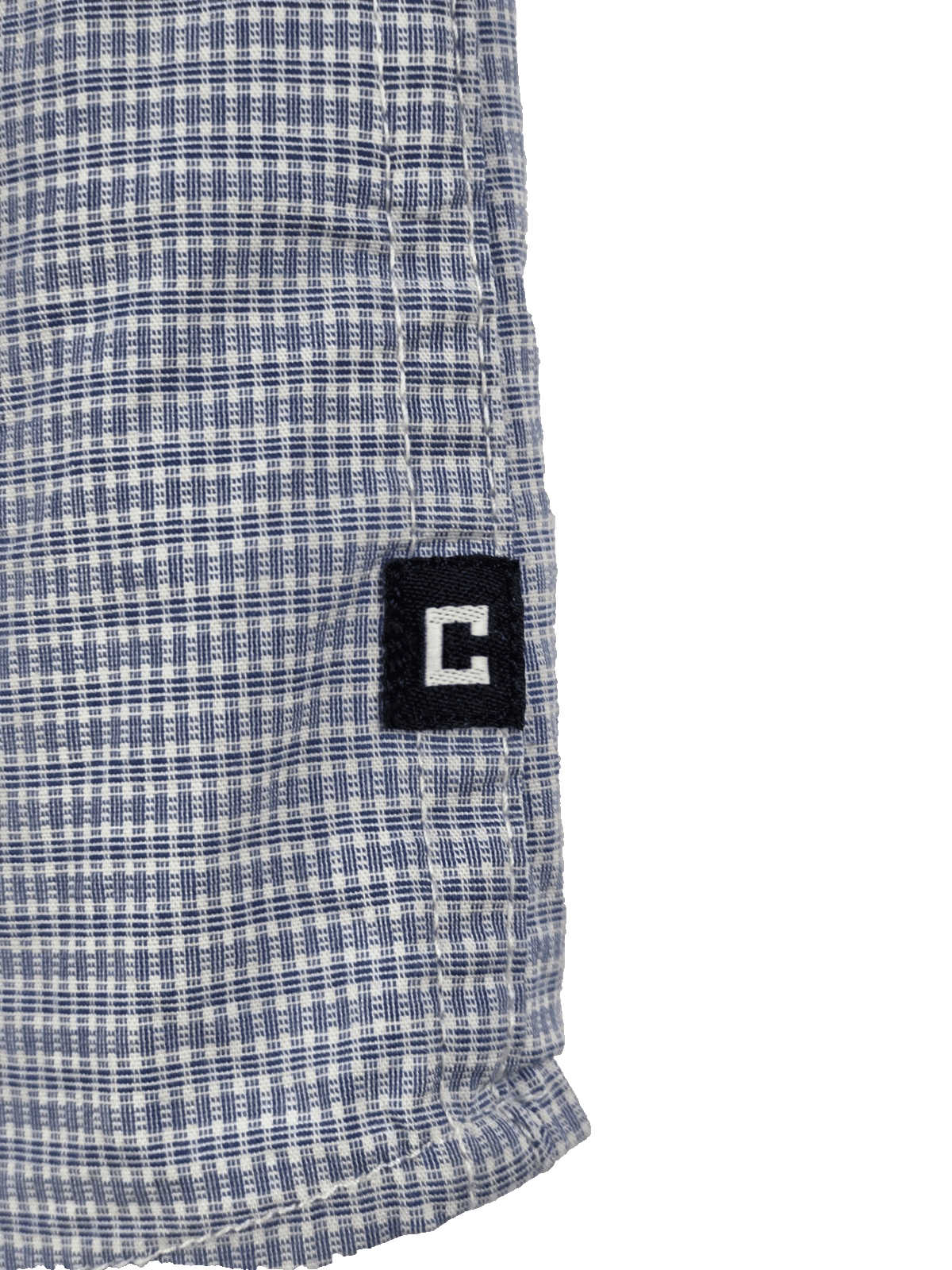 Chaps Men’s Size Medium Poplin Stretch Blue White Checkered Shirt Sleeve Shirt - Thumbnail 4