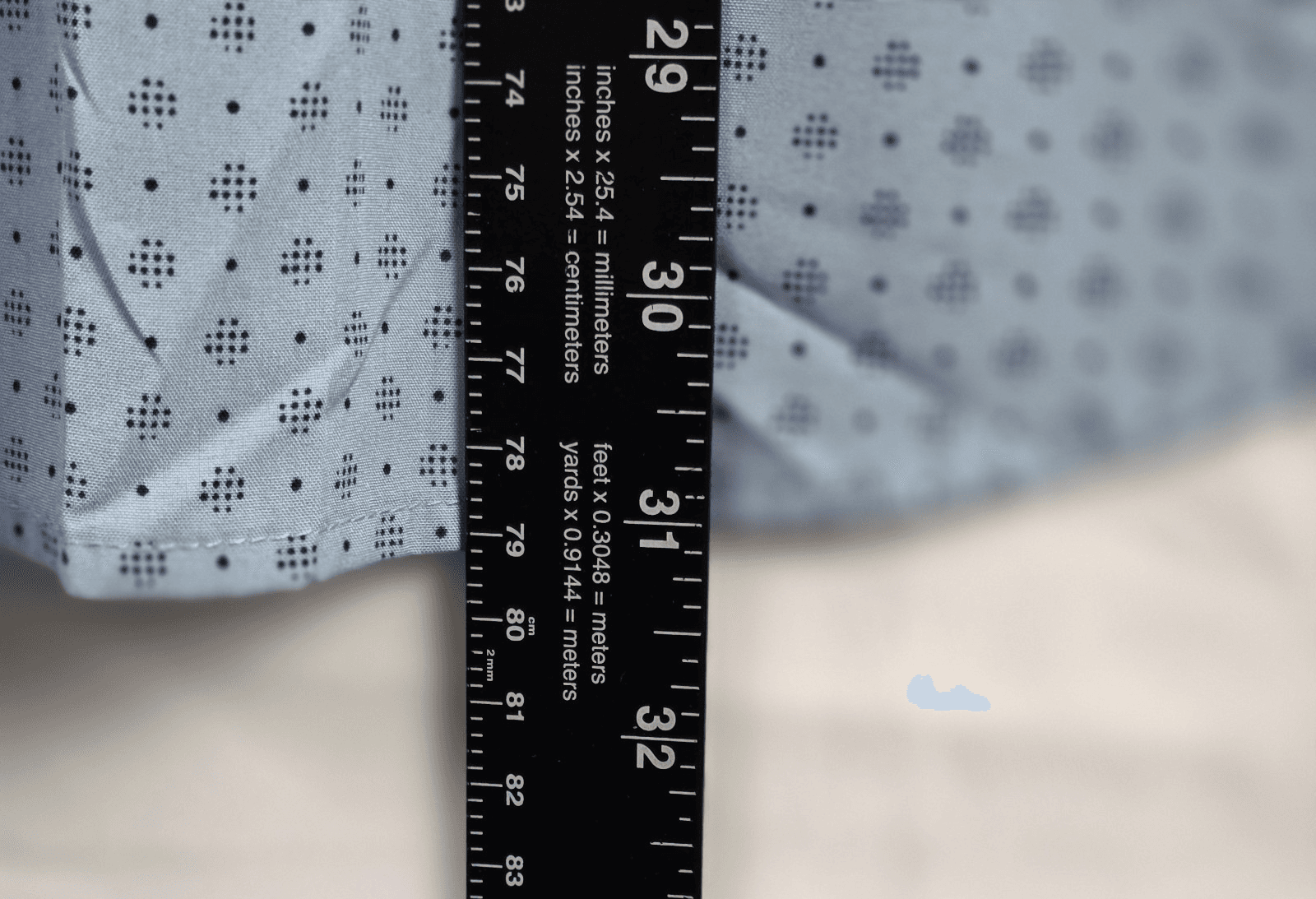 International Report Men's Large Blue Geometric Long Sleeve Button Down Shirt - Thumbnail 9