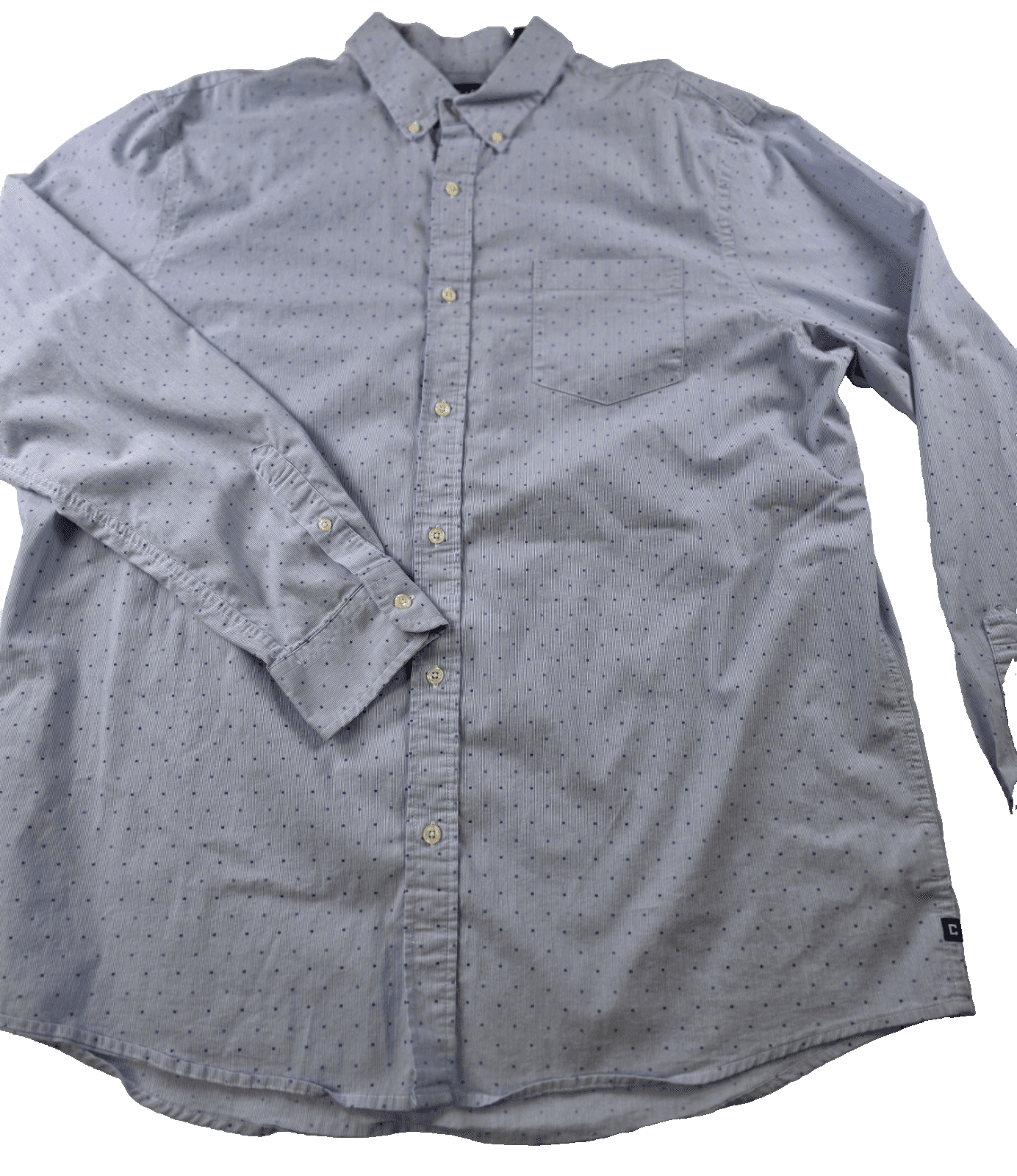 Chaps Men's XL Stretch Easy Care Light Blue Long Sleeve Button-Down Shirt - Image 1
