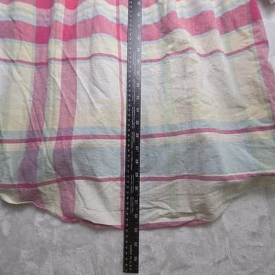 Polo Ralph Lauren Men's Large Plaid Color Block Short Sleeve Button Up Shirt - Thumbnail 6
