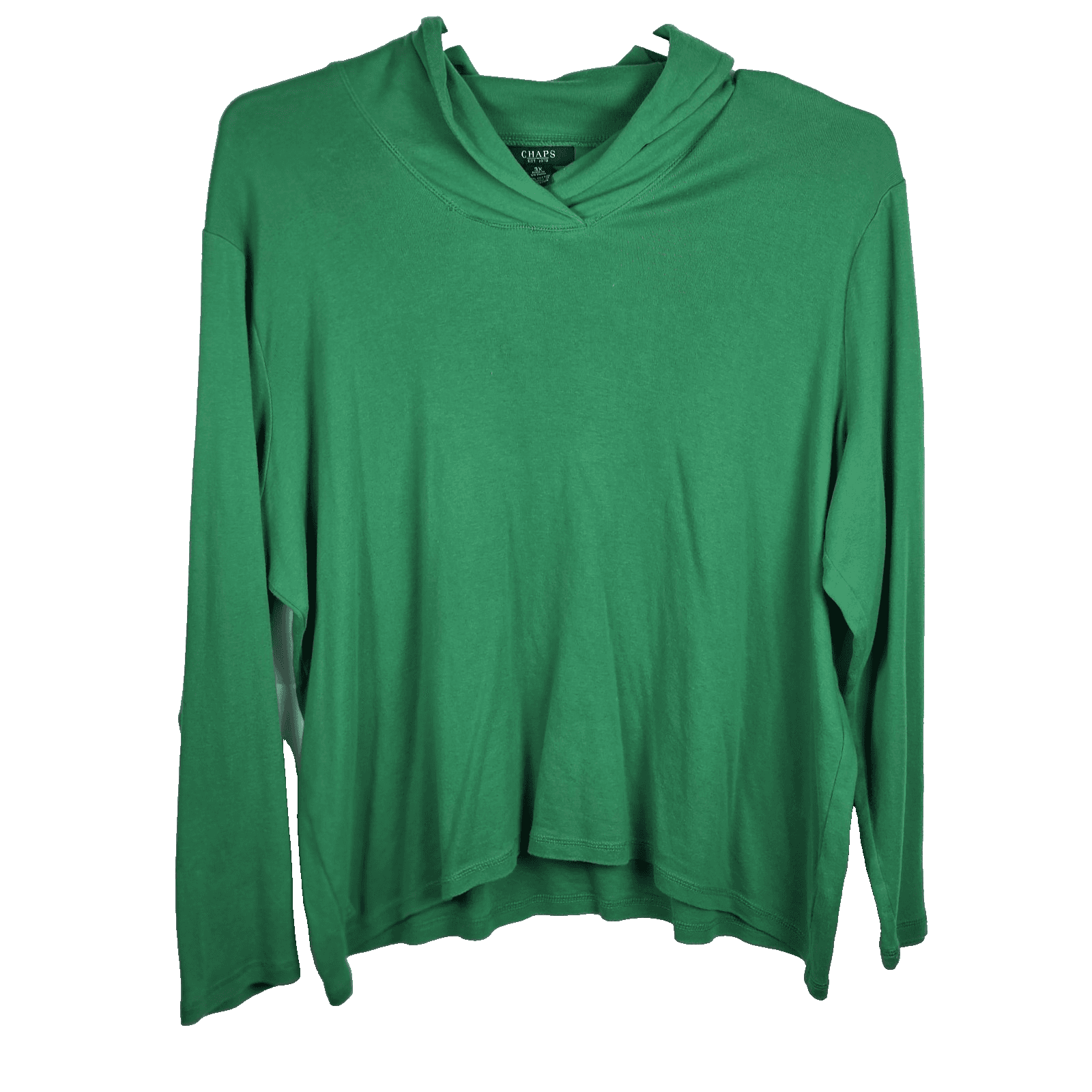 Chaps Men's 3XL Green Long Sleeve 100% Cotton Pullover - Image 1