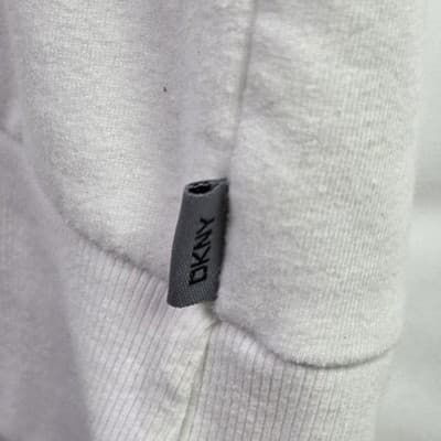 Dkny Sport Women's Large White Hooded Sweatshirt Dress - Thumbnail 3