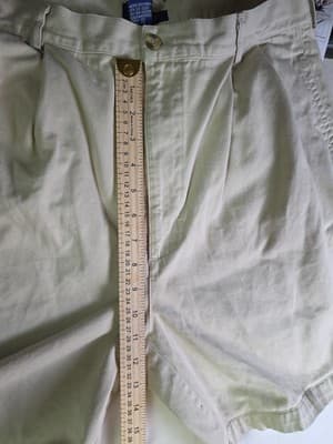 IZOD Flat Front Men's Size 36 C Khaki Performance Golf Shorts - Thumbnail 7