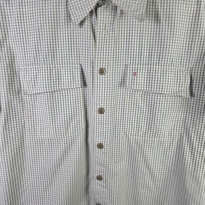 Victorinox Swiss Army Knife Men's Medium Button Down Plaid Short Sleeve Shirt - Thumbnail 2