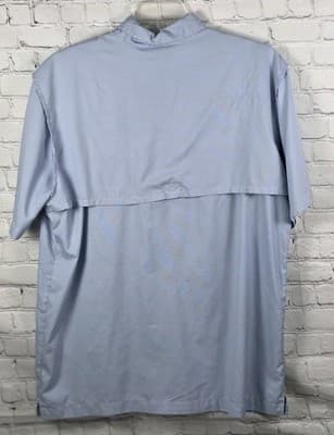 Berkeley Button Men's Large Blue Short Sleeve Fishing Shirt - Thumbnail 6