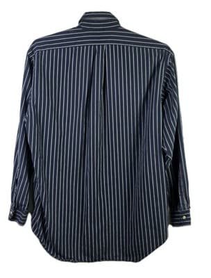 Polo Ralph Lauren Men's Large Blaire Blue Striped Long Sleeve Button Down - Thumbnail 6