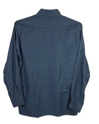 Canali Men's Large Blue Check Impeccabile Long-Sleeve Button Down Dress Shirt - Thumbnail 9