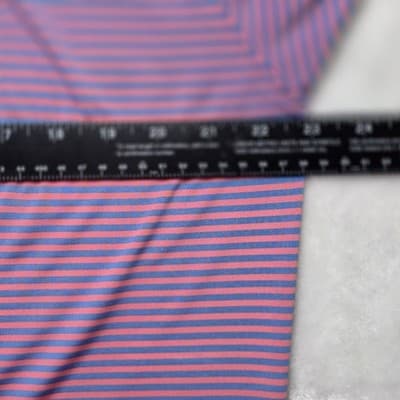 FootJoy Men,s Large Pink & Blue Striped Performance Golf Polo Shirt - Thumbnail 5