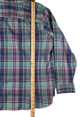 Chap's Men’s 2XL Blue Plaid Long Sleeve Button Up - Thumbnail 6