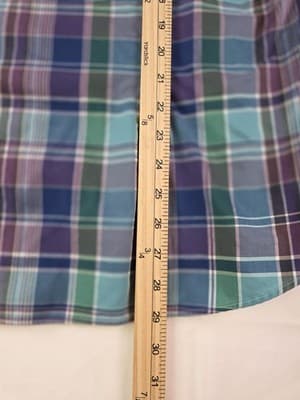 Chap's Men’s 2XL Blue Plaid Long Sleeve Button Up - Thumbnail 7