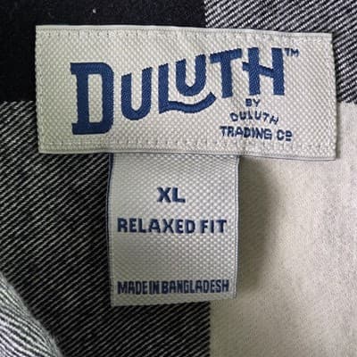 Duluth Trading Men's XL Checkered Flannel Long Sleeve Button Down Shirt - Thumbnail 4