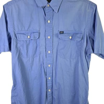 VTG Polo Ralph Lauren Mens Large Blue Chamois Outdoor Button Down Shirt - Thumbnail 2