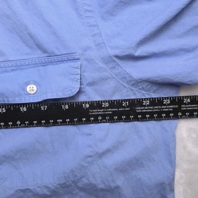 VTG Polo Ralph Lauren Mens Large Blue Chamois Outdoor Button Down Shirt - Thumbnail 6
