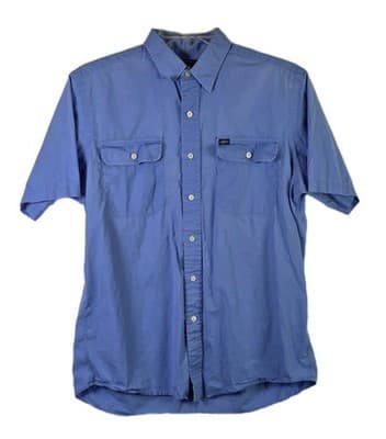 VTG Polo Ralph Lauren Mens Large Blue Chamois Outdoor Button Down Shirt - Image 1