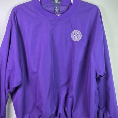 Vantage Quachita Baptist Univ Men's XL Purple Golf Pullover - Thumbnail 2