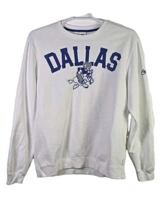 VTG 90's Nike Men's Large White Dallas Cowboys Sweatshirt - Image 1
