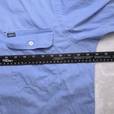VTG Polo Ralph Lauren Mens Large Blue Chamois Outdoor Button Down Shirt - Thumbnail 8