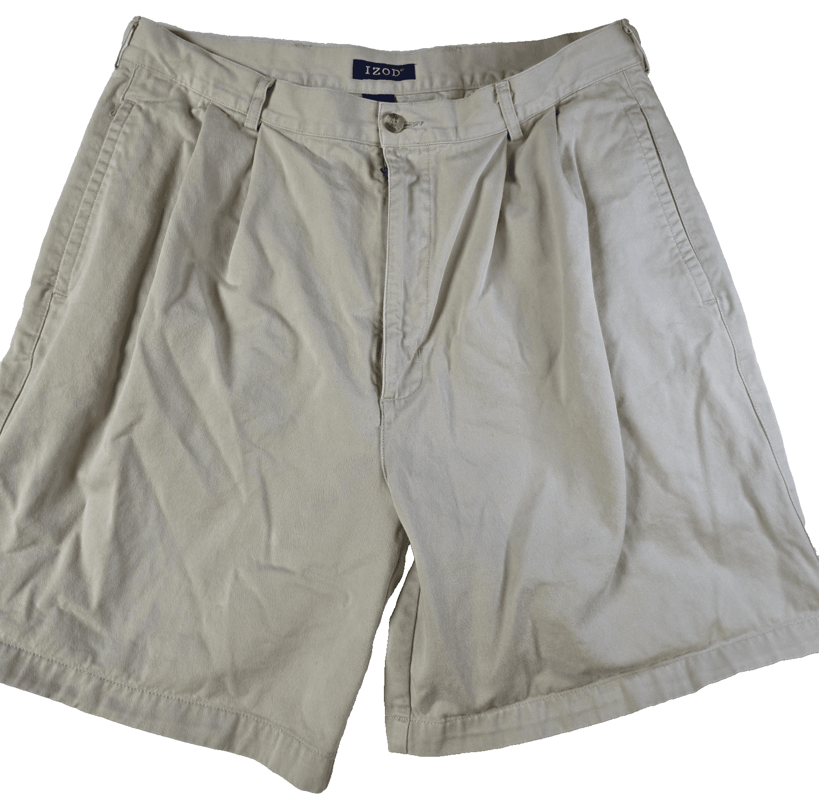 IZOD Flat Front Men's Size 36 C Khaki Performance Golf Shorts - Image 1