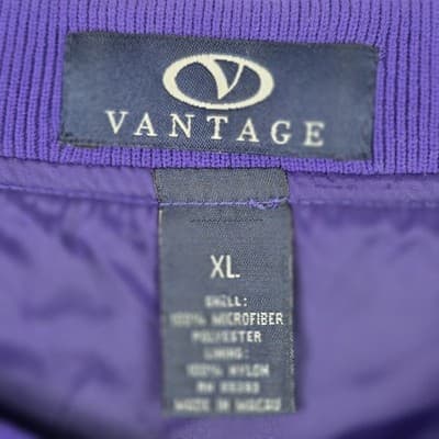 Vantage Quachita Baptist Univ Men's XL Purple Golf Pullover - Thumbnail 3