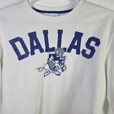 VTG 90's Nike Men's Large White Dallas Cowboys Sweatshirt - Thumbnail 2