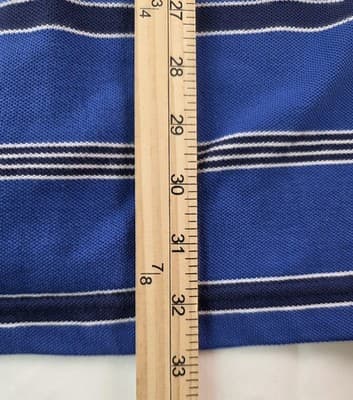 CHAPS Men's XL Blue StripedPolo Golf Short Sleeve Shirt - Thumbnail 7