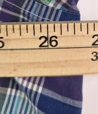 Chap's Men’s 2XL Blue Plaid Long Sleeve Button Up - Thumbnail 4