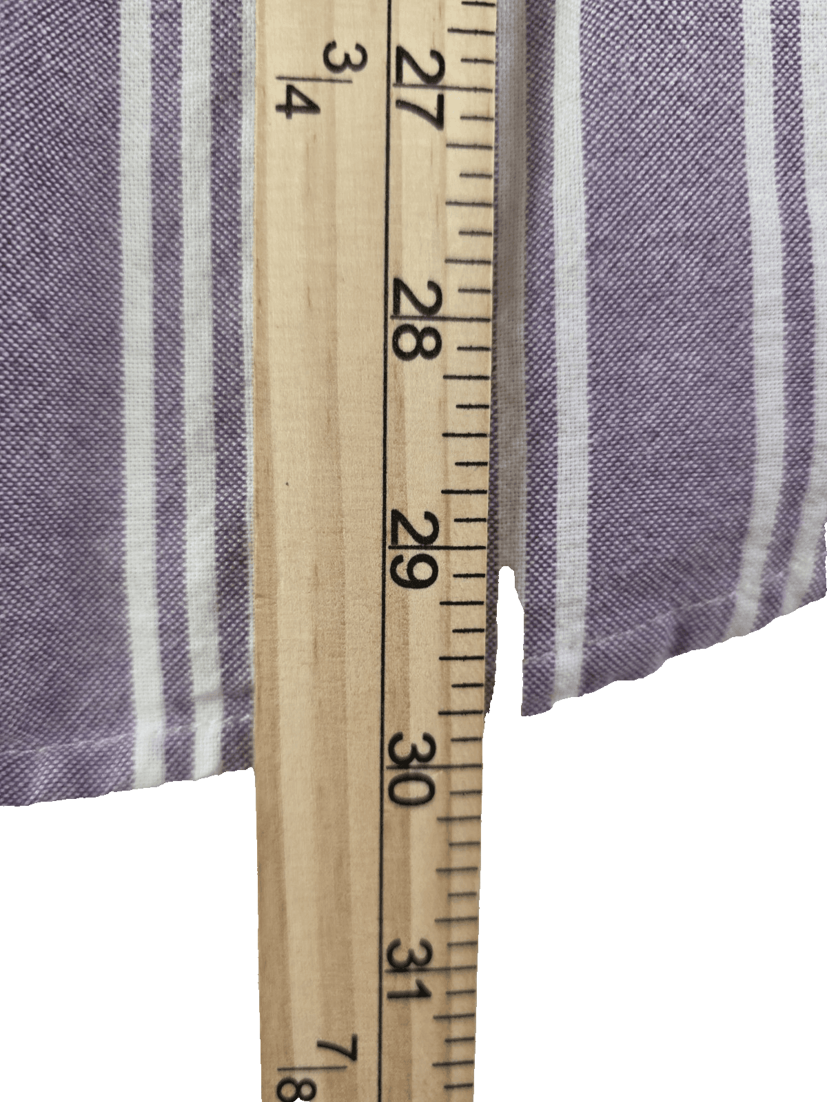 CHAPS Men's Medium Lavender Striped Button Down Long Sleeve Shirt - Thumbnail 6