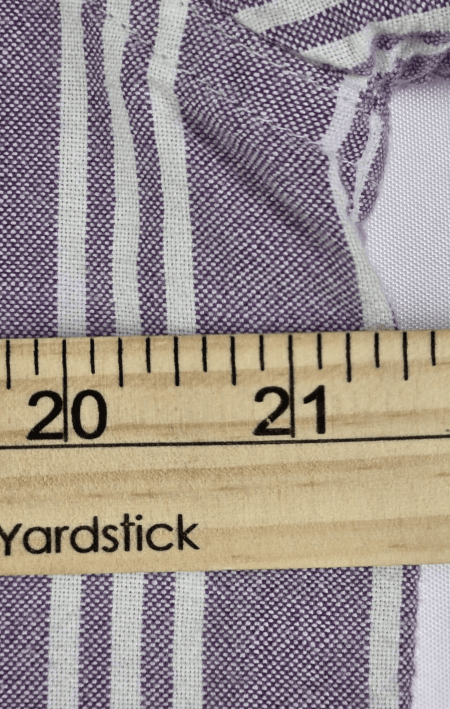 CHAPS Men's Medium Lavender Striped Button Down Long Sleeve Shirt - Thumbnail 4