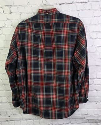 Polo Ralph Lauren Men's L Blake Red Tartan Plaid Long Sleeve Button-Down Shirt - Thumbnail 5