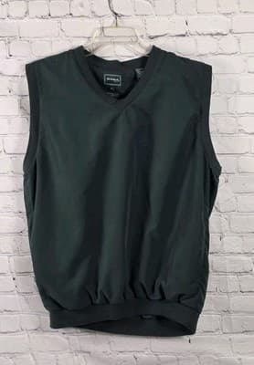 Bolle Men's Medium Emerald Green Sleeveless Golf Pullover - Image 1