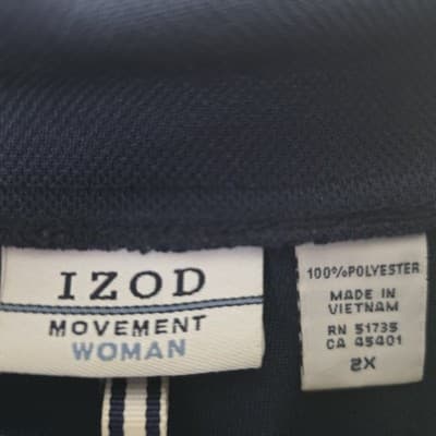 Izod Movement Women's 2x Blue Full zip Long Sleeve Jacket - Thumbnail 5