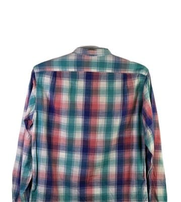 Cremieux Classics Men's Large Plaid Slim Fit Button Down Short Sleeve Shirt - Thumbnail 8