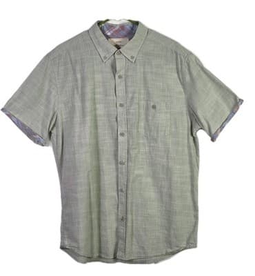 Weatherproof Men's XL Olive Green Short Sleeve Button Down Shirt - Image 1